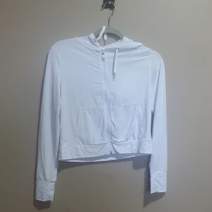 Kyodan Outdoor White Zip Up Hoodie With Thumbholes Size XS